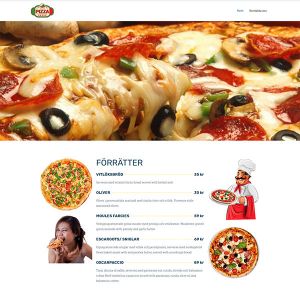 Pizza restaurant site made by Technokicks